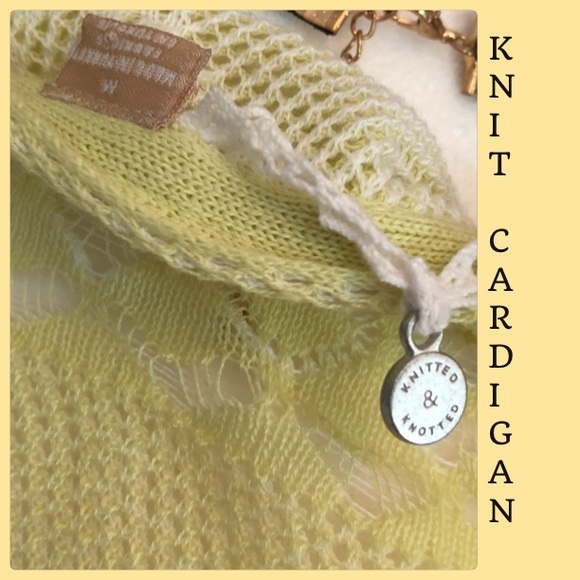 Anthropologie Knit & Knotted Cardigan MED - Picture 8 of 8